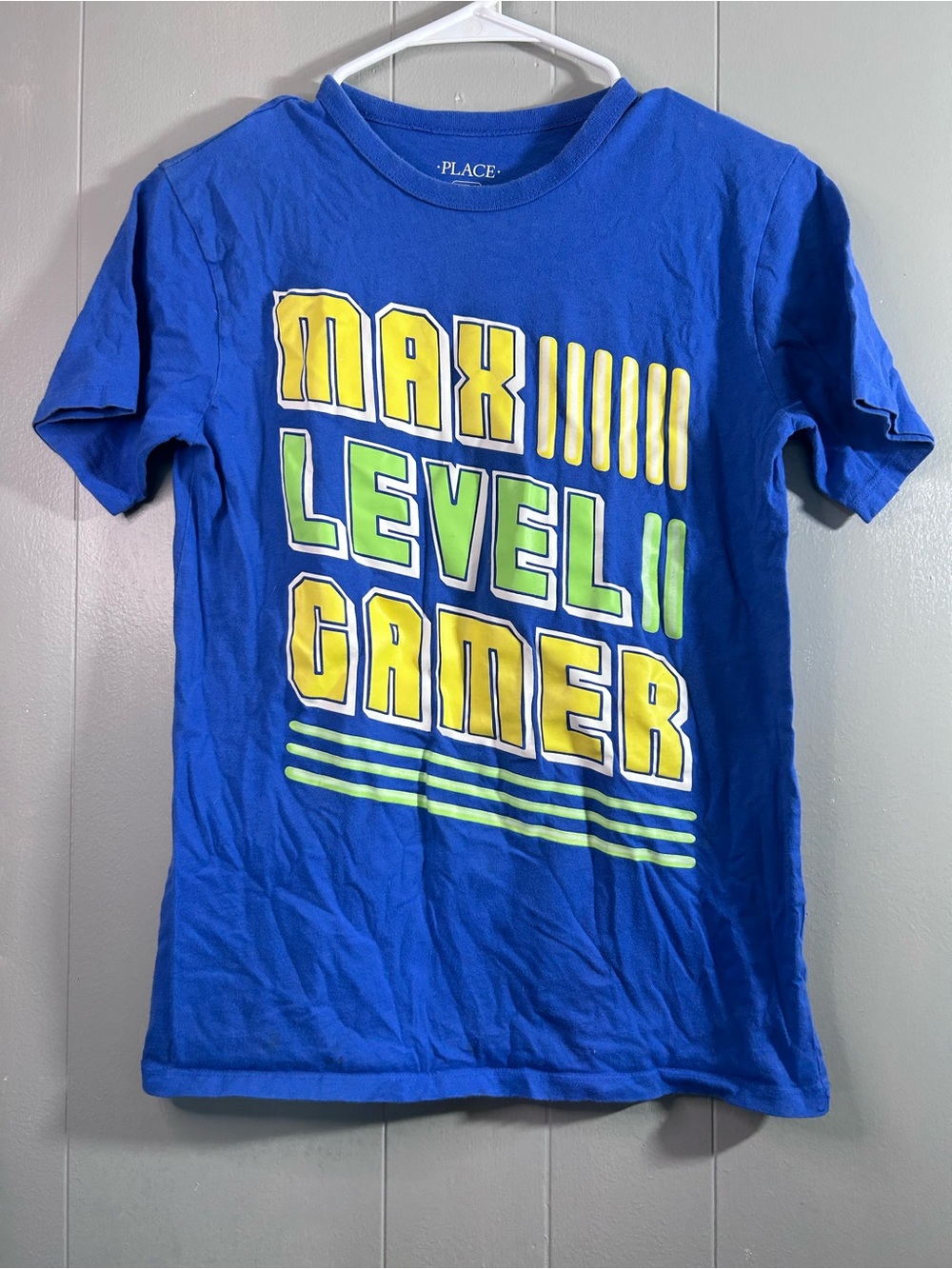 Place Bright Blue "Max Level Gamer" Graphic Tee